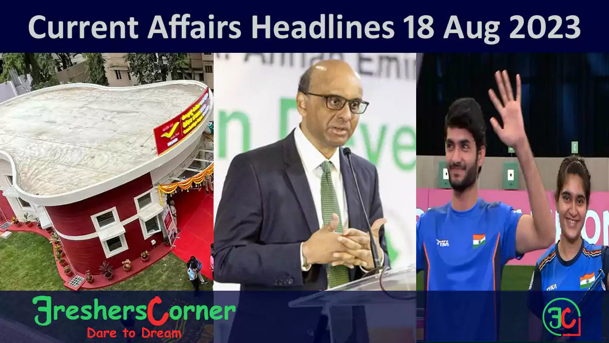 Current Affairs Todays One Liner August Fresherscorner