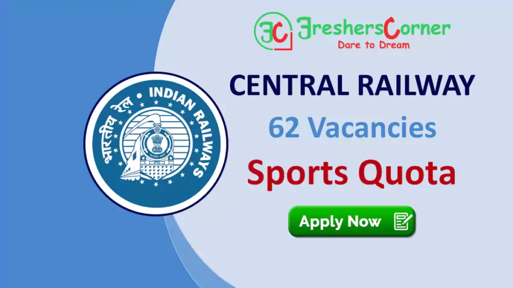 RRC Centrail Railway Sports Quota Recruitment 2023