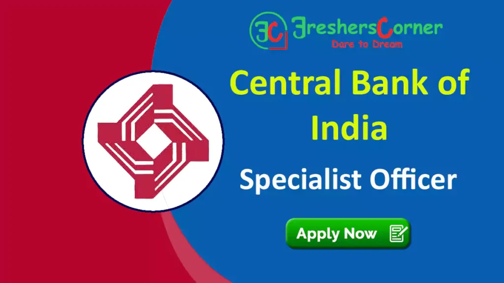 Central Bank of India Specialist Officer Recruitment 2023 - 192 Vacancies